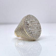 Load image into Gallery viewer, 2.90 CT. Natural Diamond Oval Shape Men’s Ring In 10 KT Yellow Gold