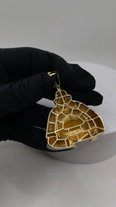 Natural Diamond Buddha Pendant In 10 KT Yellow Gold