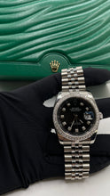 Load image into Gallery viewer, 36mm DayDate Rolex Watch With Black Diamond Dial &amp; Bezel