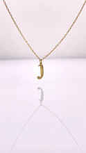 Load image into Gallery viewer, Dainty Initial Pendent &amp; Chain Combo In 10 KT Yellow Gold