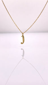 Dainty Initial Pendent & Chain Combo In 10 KT Yellow Gold