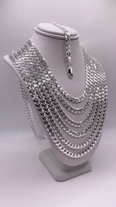 5mm Curb Chain/Bracelet In Silver