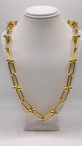 13mm Link Chain In 14 KT Yellow Gold