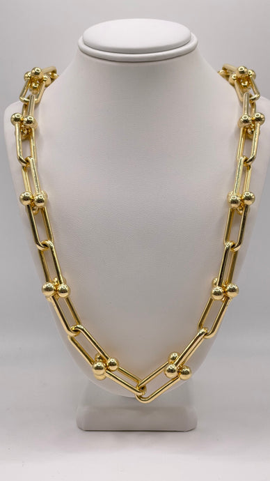 13mm Link Chain In 14 KT Yellow Gold