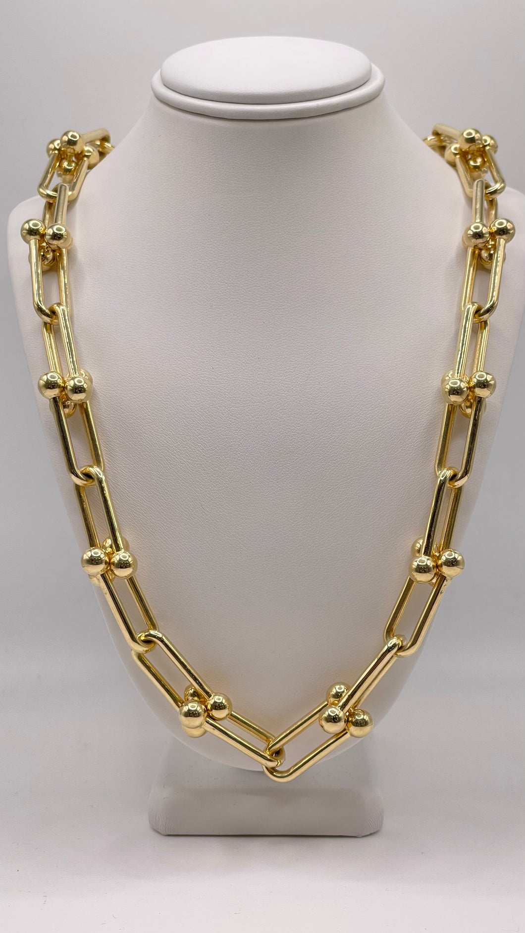 13mm Link Chain In 14 KT Yellow Gold