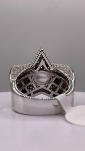 Silver Star Men’s Ring With CZ