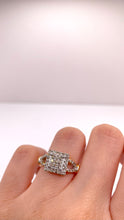 Load image into Gallery viewer, 0.55 CT. Natural Diamond Women’s Square Shape Ring In 10 KT Yellow Gold