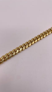 6.95mm Solid Miami Cuban Bracelet In 10 KT Yellow Gold