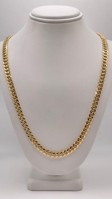 5.4mm Miami Cuban Link Chain In 14 KT Yellow Gold