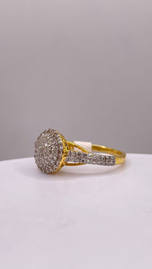 0.76 CT. Natural Diamond Women’s Round Shape Ring In 10 KT Yellow Gold