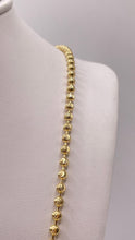 Load image into Gallery viewer, 2.9mm Moon Cut Rope Necklace In 10 KT Yellow Gold