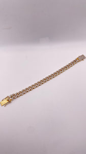 10.0 CT. Natural Diamond Miami Cuban Bracelet In 10 KT Yellow Gold