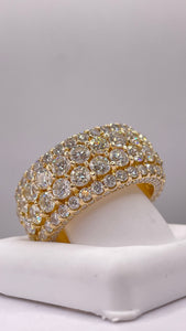 7.00 CT. Natural Diamond 14 KT Yellow Gold Men’s Eternity Ring