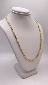 2.5mm Unique Rope & Link Chain In 10 KT Yellow Gold
