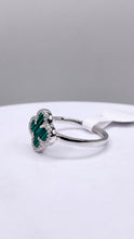 Load image into Gallery viewer, Women’s Clover Ring In Silver With CZ