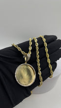 Load image into Gallery viewer, 0.45 CT. Natural Diamond Round Shape Memorial Pendent In 10 KT Yellow Gold