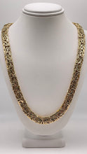 Load image into Gallery viewer, 9mm Byzantine Link Chain In 14 KT Yellow Gold