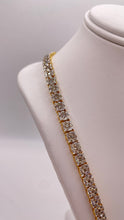 Load image into Gallery viewer, 16.04 CT. Natural Diamond Cluster Setting Tennis Chain In 10 KT Yellow Gold