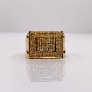 0.54 CT. Natural Yellow Diamond Men’s Ring In 10 KT Yellow Gold