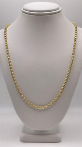 2.9mm Moon Cut Rope Necklace In 10 KT Yellow Gold