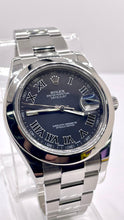 Load image into Gallery viewer, 41mm DateJust II Oyster Rolex Men’s Watch With Grey Roman Numeral Dial