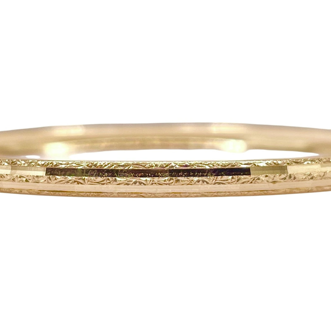 Diamond-Cut Baby Bangle In 10 KT Yellow Gold