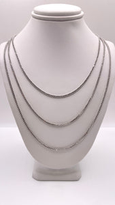 1.5mm Palm Wheat Franco In 10 KT White Gold