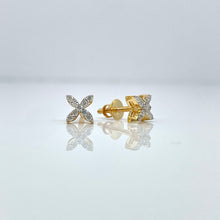 Load image into Gallery viewer, 0.16 CT. Natural Diamond Stud Earrings In 10 KT Yellow Gold