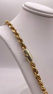 5mm Solid Rope Chain In 10 KT Yellow Gold