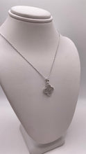 Load image into Gallery viewer, Silver Clover Pendent &amp; Chain With CZ