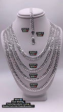 Load image into Gallery viewer, 5mm Double Curb Link Chain/Bracelet In Silver
