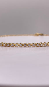 0.50 CT. Lab Grown Diamond Tennis Bracelet In 10 KT Yellow Gold