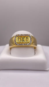 0.15 CT. Natural Diamond DAD Ring In 10 KT Yellow Gold