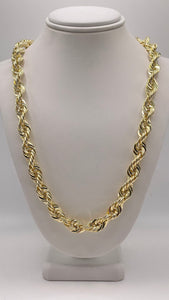 8.2mm Diamond-Cut Rope Chain In 10 KT Yellow Gold