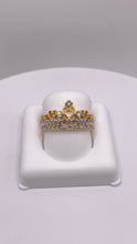 Load image into Gallery viewer, 0.46 CT. Natural Diamond Tiara Ring Set In 10 KT Yellow Gold