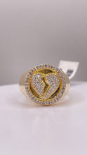 Load image into Gallery viewer, 0.37 CT. Natural Diamond Broken Heart Ring In 10 KT Yellow Gold