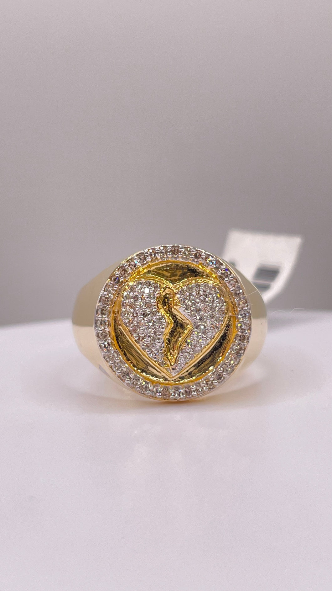 0.37 CT. Natural Diamond Broken Heart Ring In 10 KT Yellow Gold