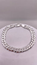 Load image into Gallery viewer, 8mm Double Curb Link Chain/Bracelet In Silver