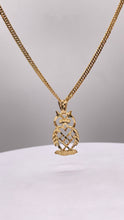 Load image into Gallery viewer, Owl Pendent &amp; Curb Link Chain In 10 KT Yellow Gold