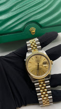Load image into Gallery viewer, 36mm Two-Tone DateJust Rolex Watch With Champagne Dial