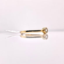 Load image into Gallery viewer, Bezel Set Women’s Dainty CZ Ring In 10 KT Yellow Gold