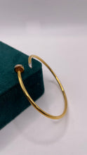 Load image into Gallery viewer, 21 KT Yellow Gold Nail Style Bangle