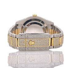 Load image into Gallery viewer, 41mm Two-Tone DateJust Rolex With Diamond Roman Numeral Black Dial