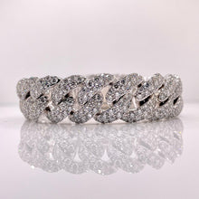 Load image into Gallery viewer, 28.1 CT. Lab Grown Diamond Miami Cuban Bracelet In 10 KT White Gold