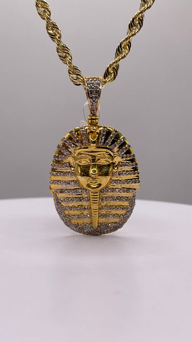 0.64 CT. Natural Diamond Pharaoh Pendent In 10 KT Yellow Gold