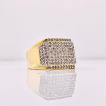 Load image into Gallery viewer, 1.40 CT. Natural Diamond Square Shape Men’s Ring In 10 KT Yellow Gold