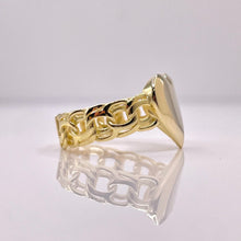 Load image into Gallery viewer, Heart Cuban Ring In 10 KT Yellow Gold