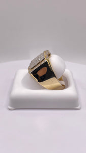 0.58 CT. Natural Diamond Men’s Ring In 10 KT Yellow Gold