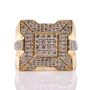1.14 CT. Natural Diamond Men’s Ring In 10 KT Yellow Gold