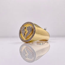 Load image into Gallery viewer, 0.37 CT. Natural Diamond Broken Heart Ring In 10 KT Yellow Gold